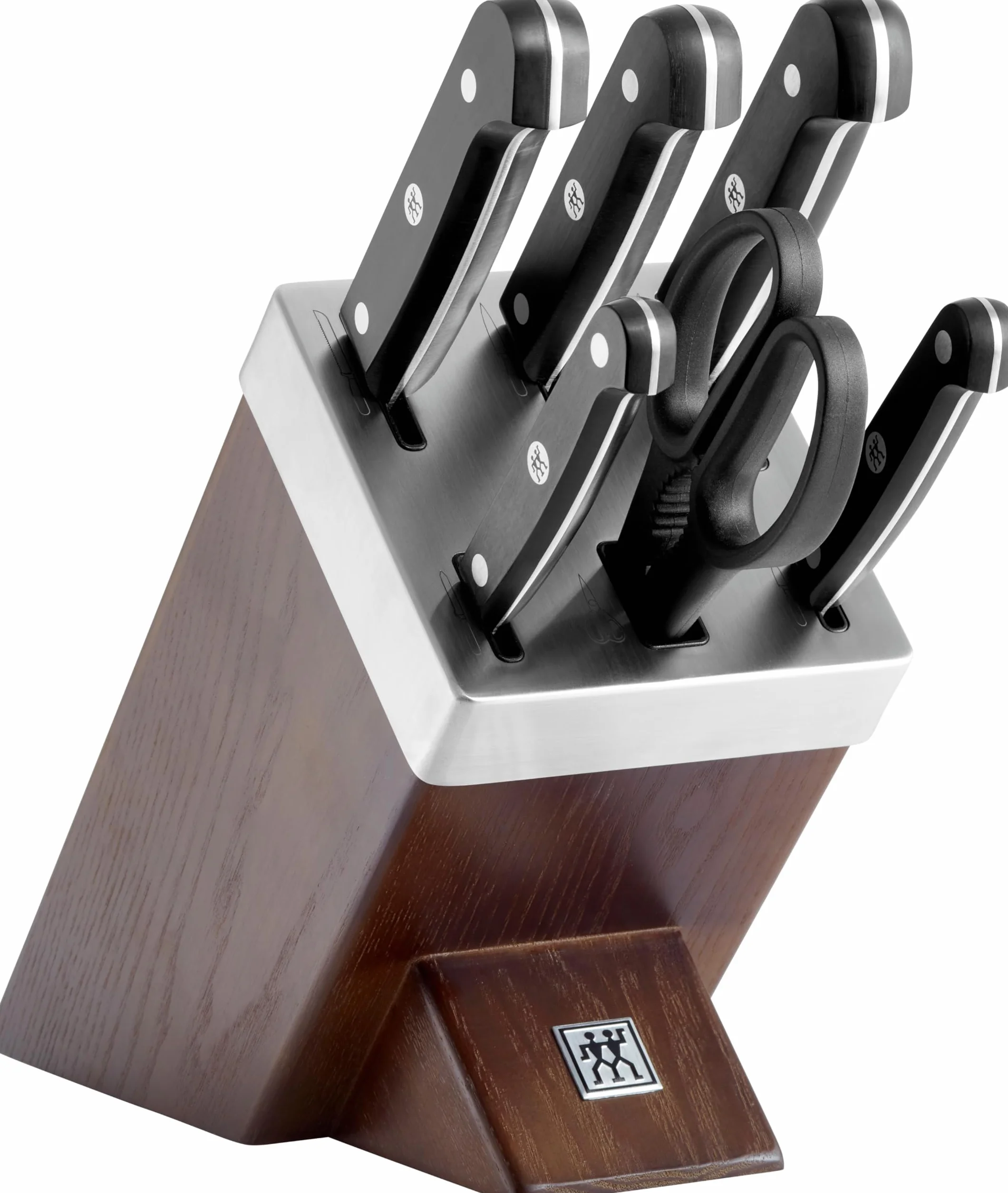 ZWILLING Gourmet bloc de couteaux auto-affûtant 7 pièces, acier spécial inoxydable, marron, Made in Germany