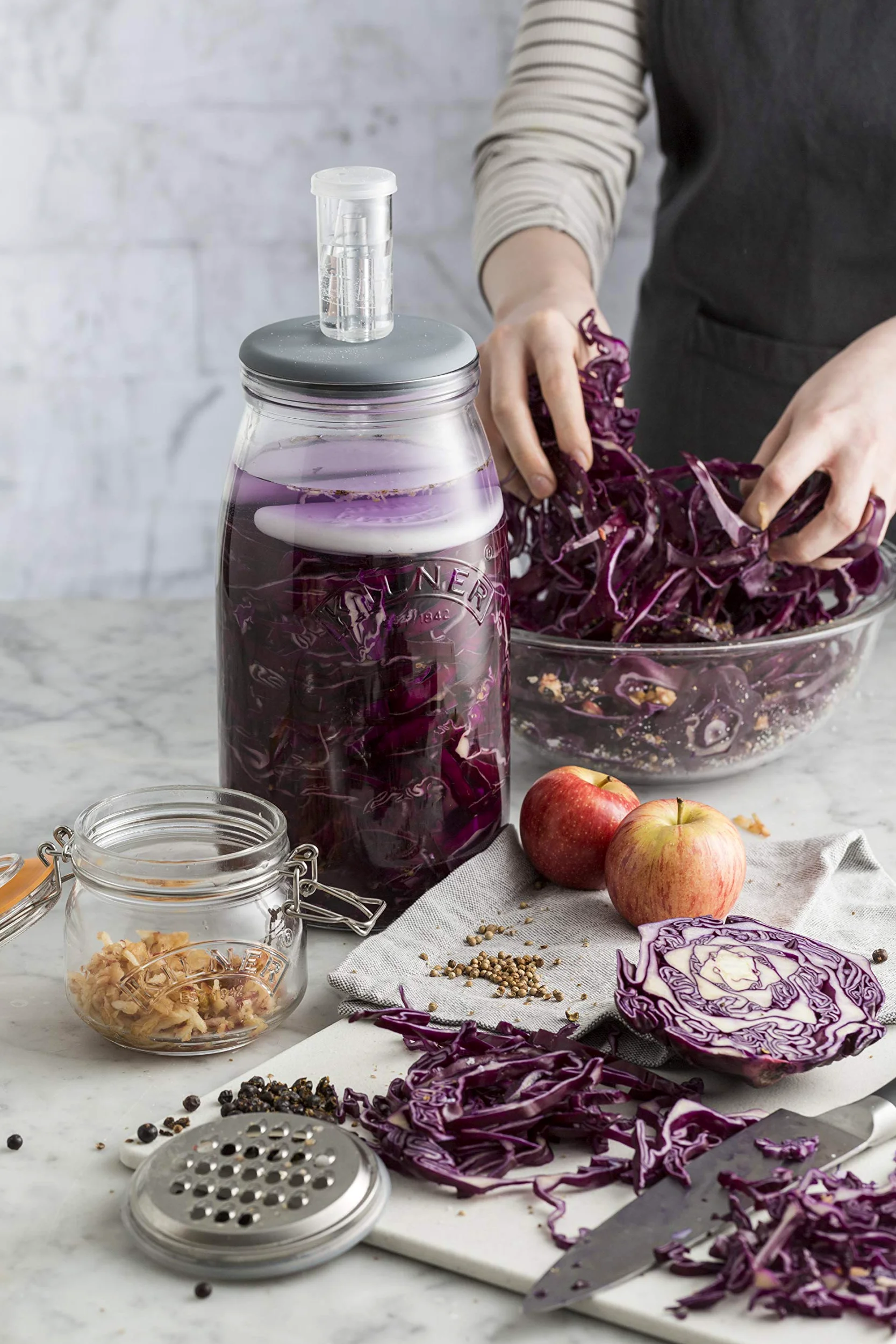 Kilner - Lot de Pots de Fermentation. 3L Fermentation : 3 l, Claire