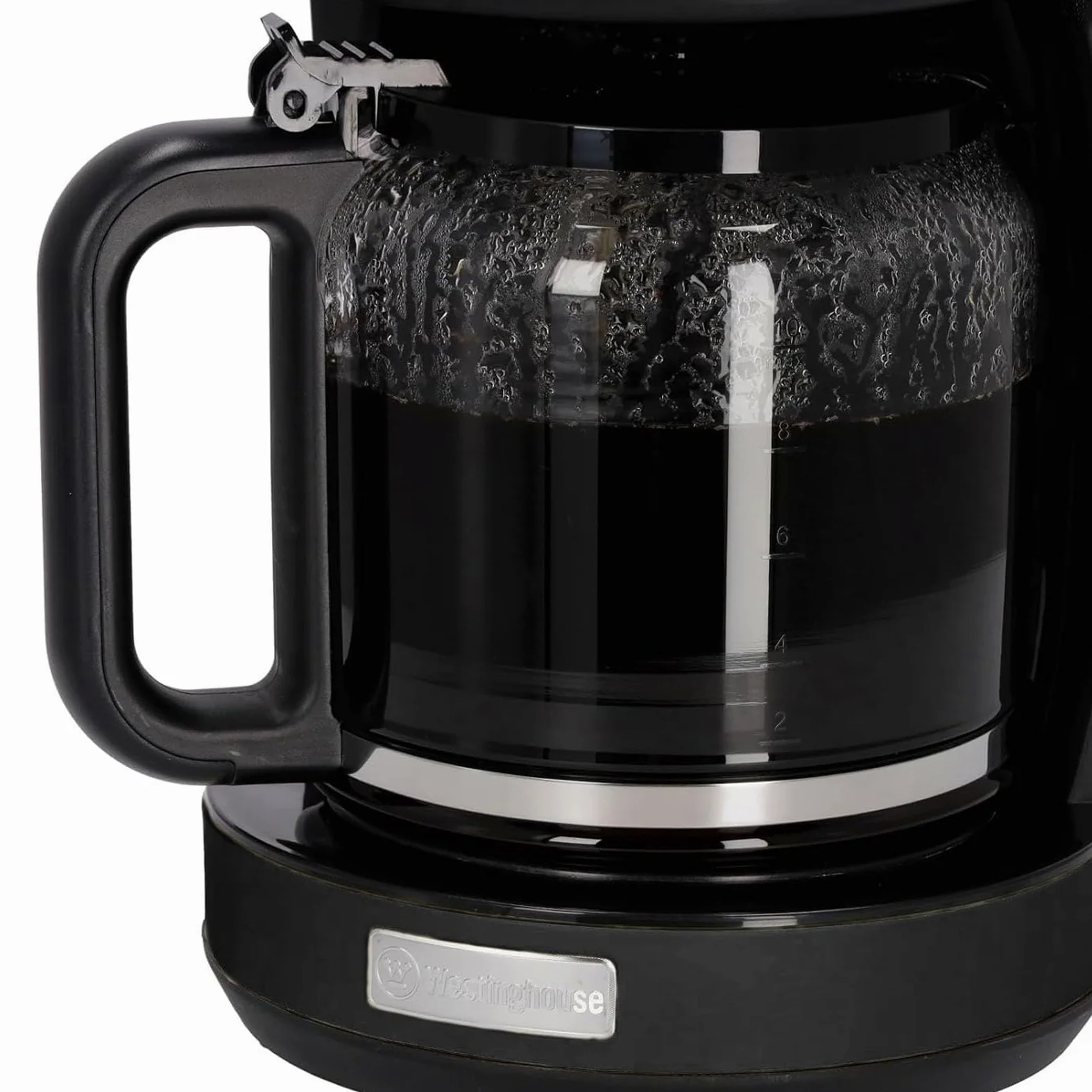 Westinghouse Rétro Cafetière Filtre, Cafetière Pour 10 Tasses, Carafe en Verre, Filtre Permanent, Système Anti-Goutte, Fonction Maintien au Chaud, Noir