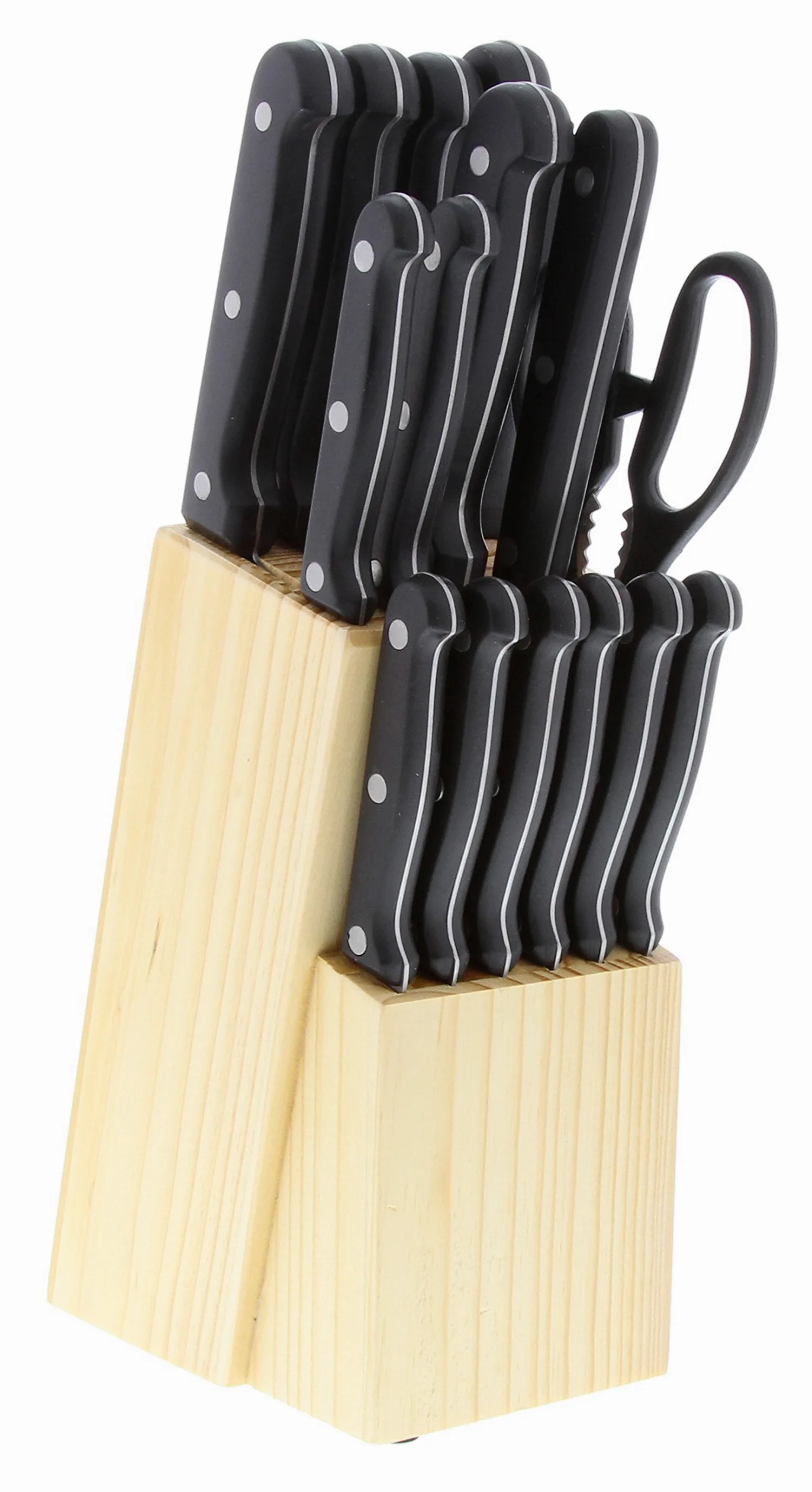 Pradel Excellence I7412 Bloc de 17 Pièces de Coutellerie INOX et Bois 10.5 x 14.5 x 34.20 cm 17 unité(s)