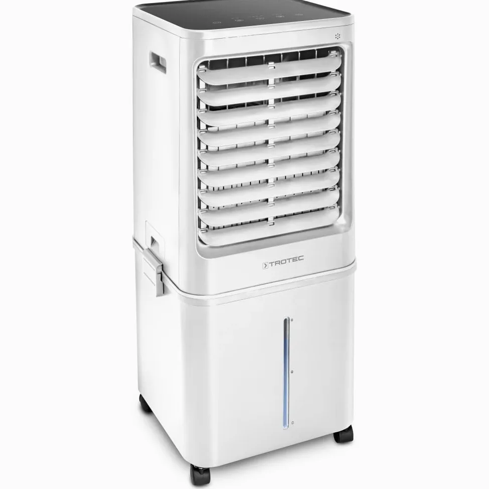 TROTEC Rafraîchisseur d'air PAE 61 - Pour 72m² - Climatiseur sans évacuation à évaporation - 40L Résevoir - Fournis 4 accumulateurs de froid