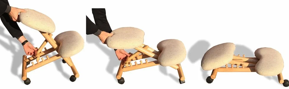 cinius Chaise Ergonomique Professionnelle sans Dossier Couleur Naturelle