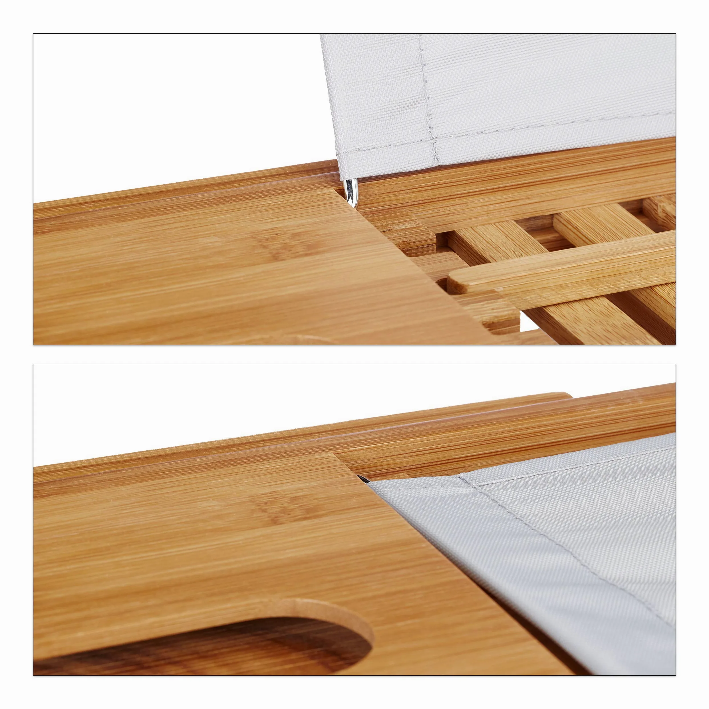 Relaxdays Pont de Baignoire XL, avec Serre-Livre & pour Tablette, Plateau Luxueux, Bambou, Extensible 70-105 cm, Nature