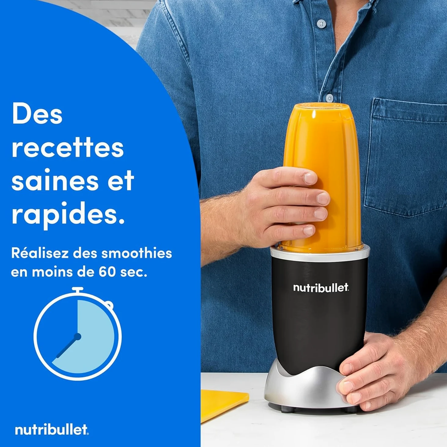 Nutribullet Original 600W Mixeur électrique pour smoothies Noir