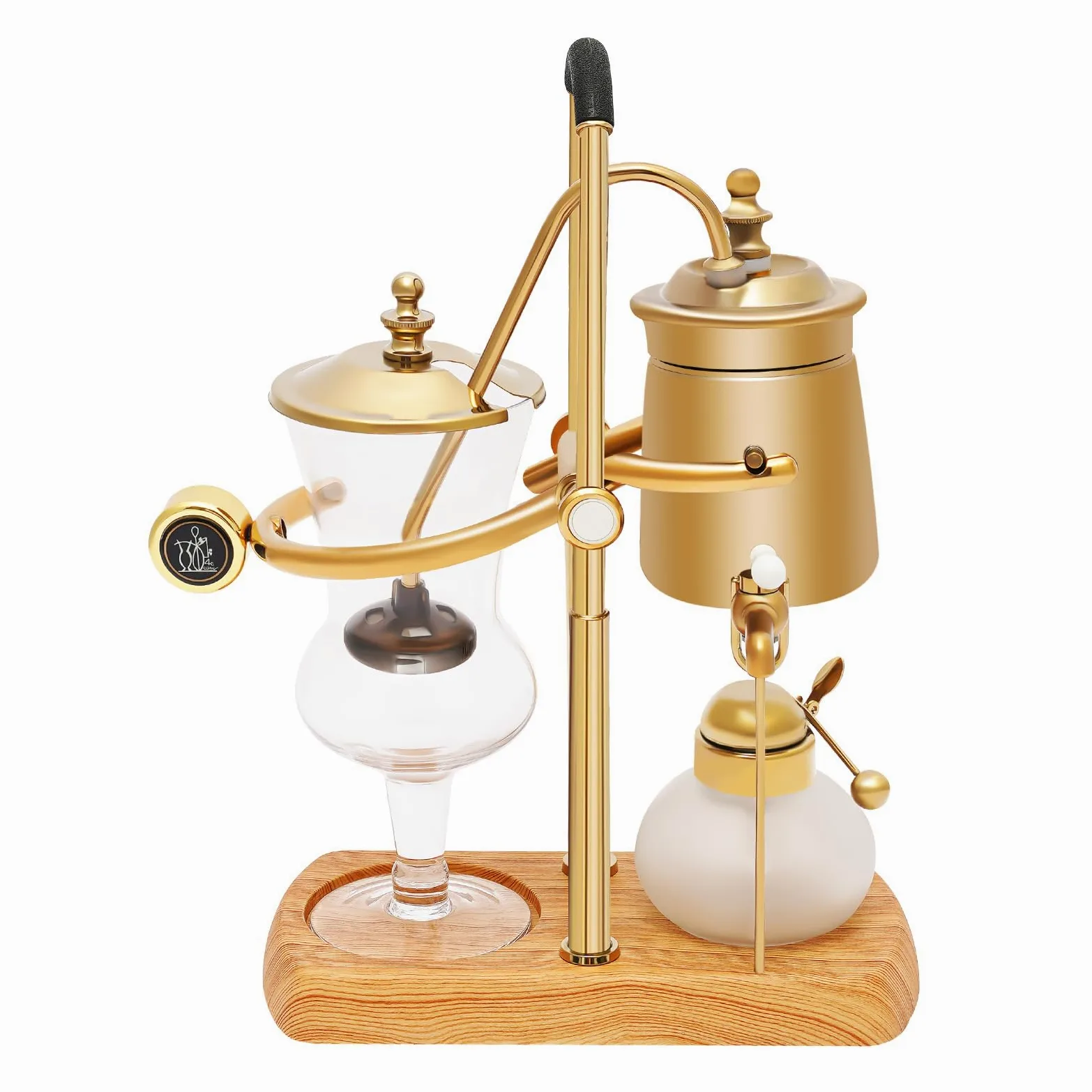 Siphon belge - Machine à café - Siphon - Machine à café sous vide - Or - 4 à 5 portions