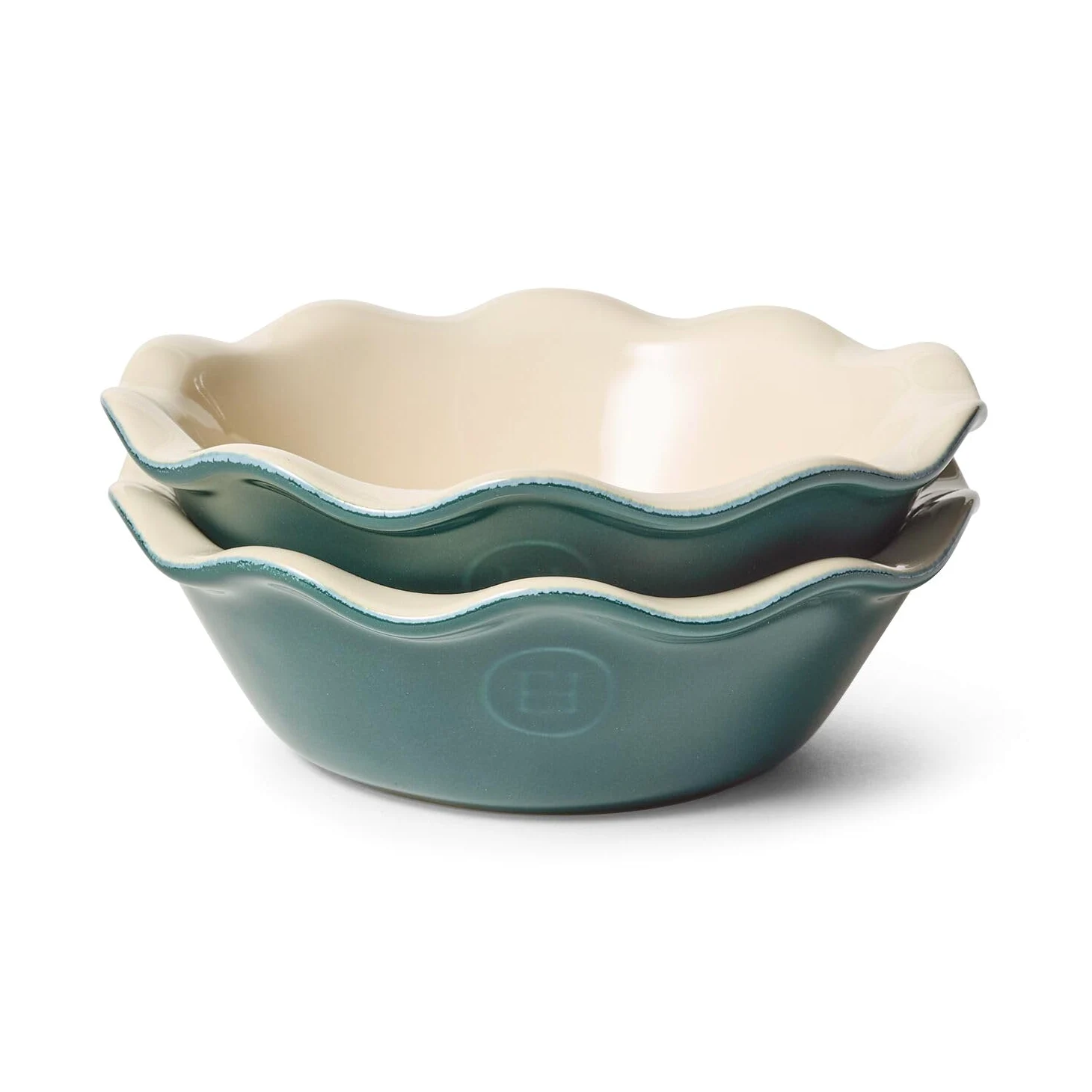 Emile Henry Modern Classics Lot de 2 mini plats à tarte Vert persistant
