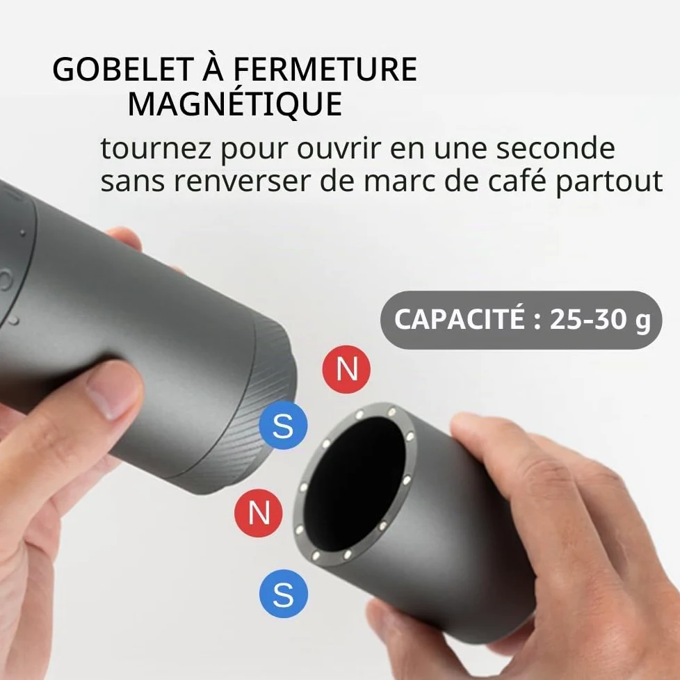 1Zpresso X-Ultra Moulin à Café Manuel Noir, Corps Robuste en Métal Bien Construit, Assemblage avec Meule en Acier Inoxydable, Réglage Externe, Efficacité de Mouture Accrue, Moulin Portable