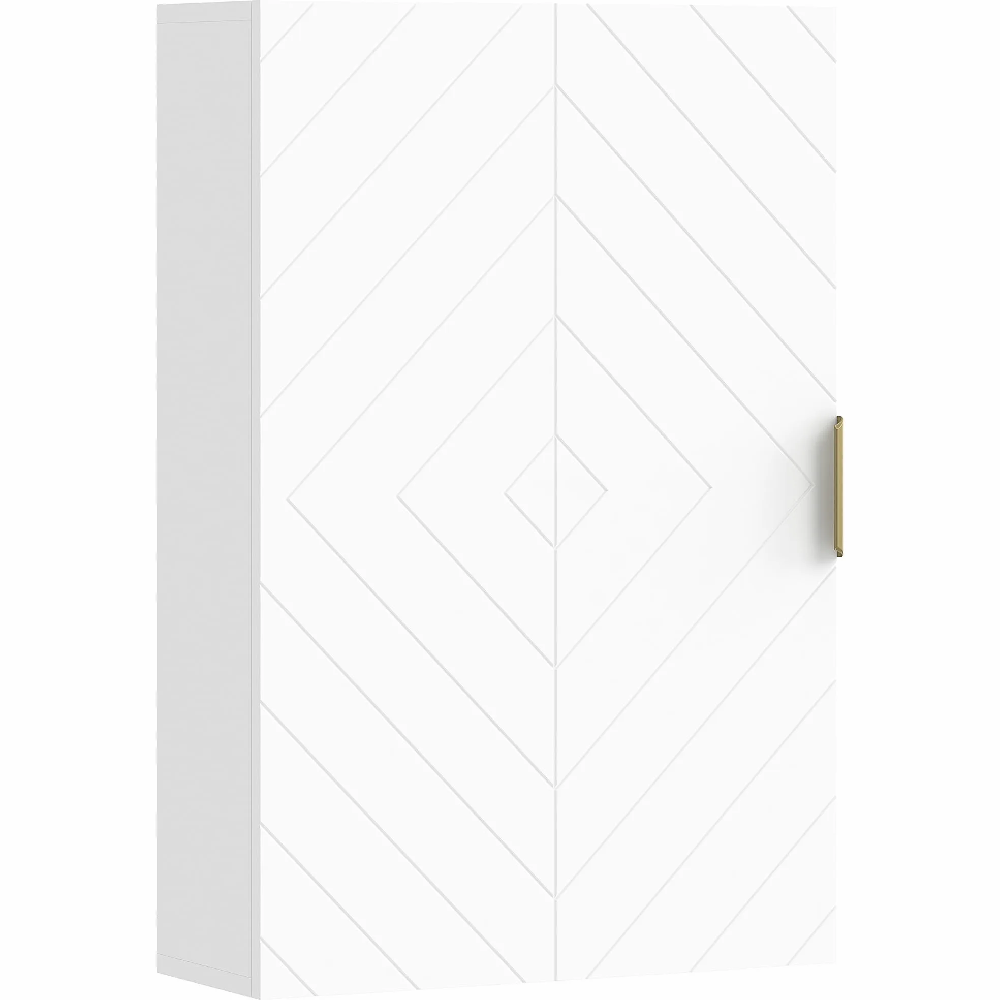 kleankin Armoire Murale de Salle de Bain- Meuble de Rangement - avec étagère réglable - dim. 40L x 15l x 60H cm Blanc