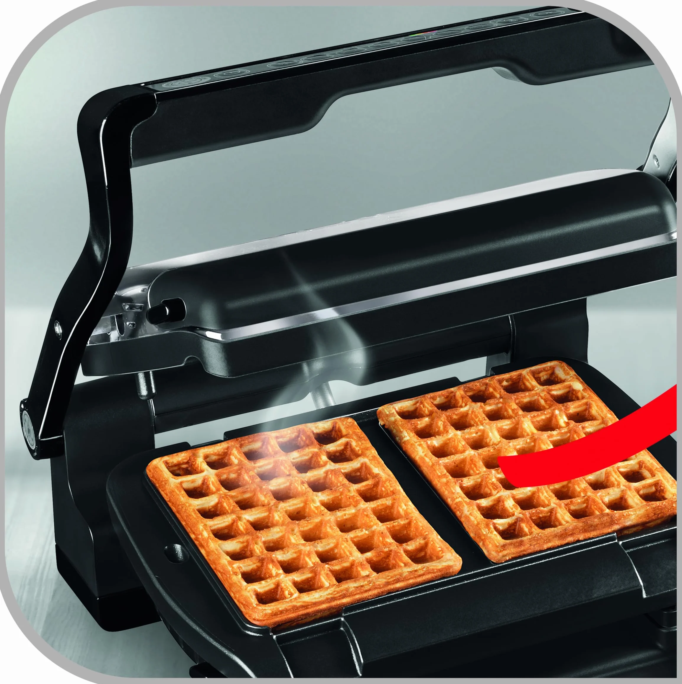 Tefal XA7248 OptiGrill Plaque gaufrée Noir