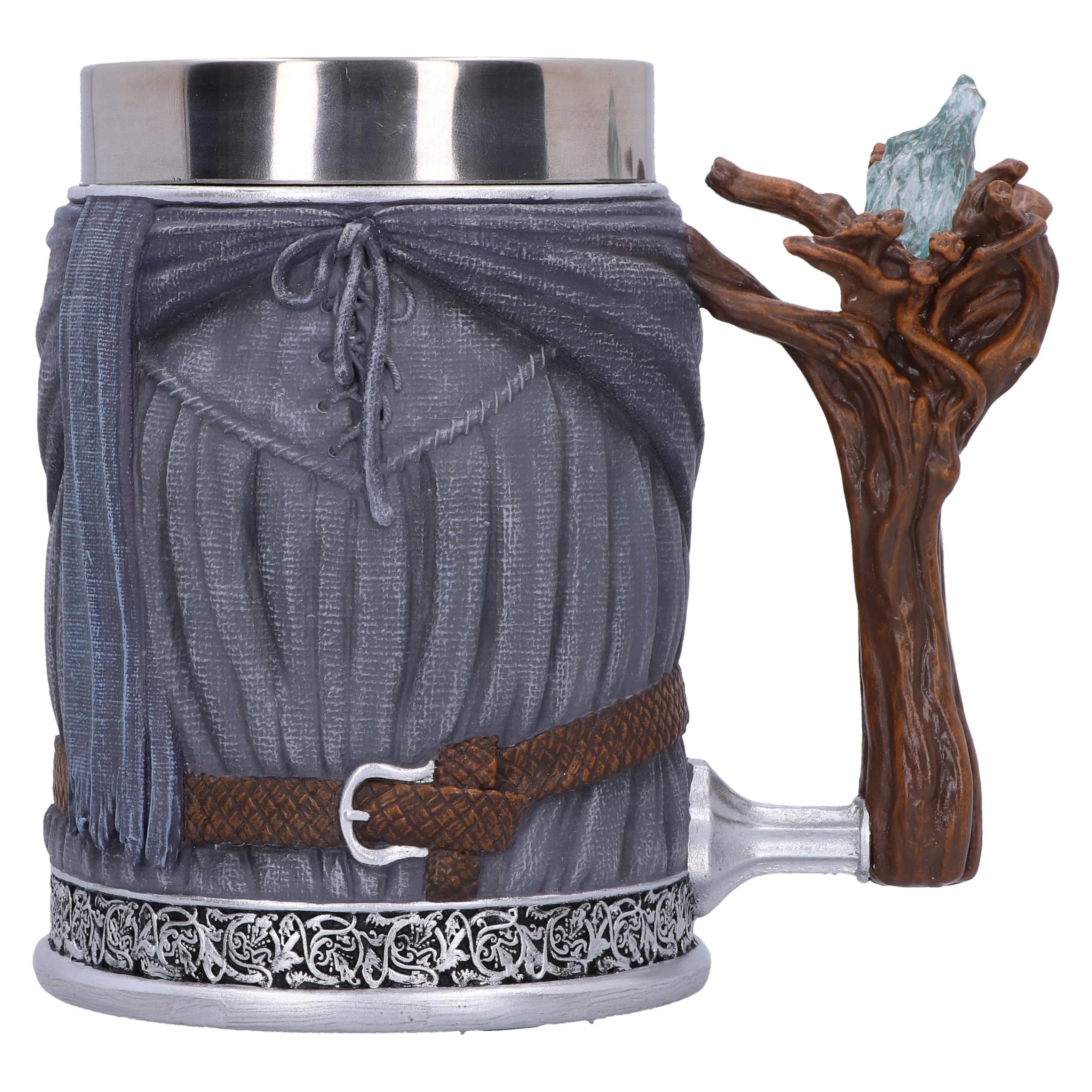 Nemesis Now Chope Gandalf Le Seigneur des Anneaux Gris 15,5 cm, Résine Grise, Produit sous licence officielle Le Seigneur des Anneaux, coulé dans la meilleure résine, habilement peinte à la main