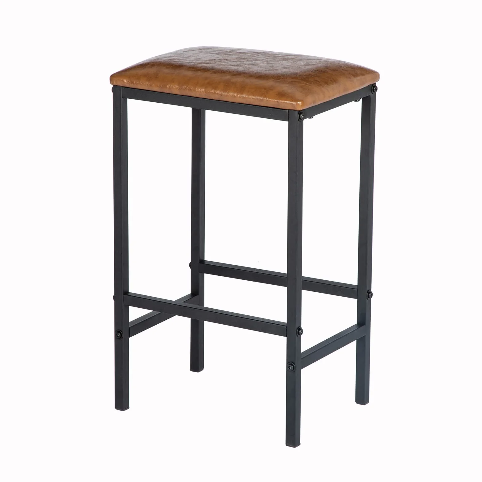 buybyroom Ensemble de 5 Tables de Salle à Manger, Table de Salle à Manger en marbre avec 4 tabourets de Bar 120x60x90.5cm Table de Bar avec Tabouret de Bar 29x39x64.5cm Table de Cuisine chaises, Noir