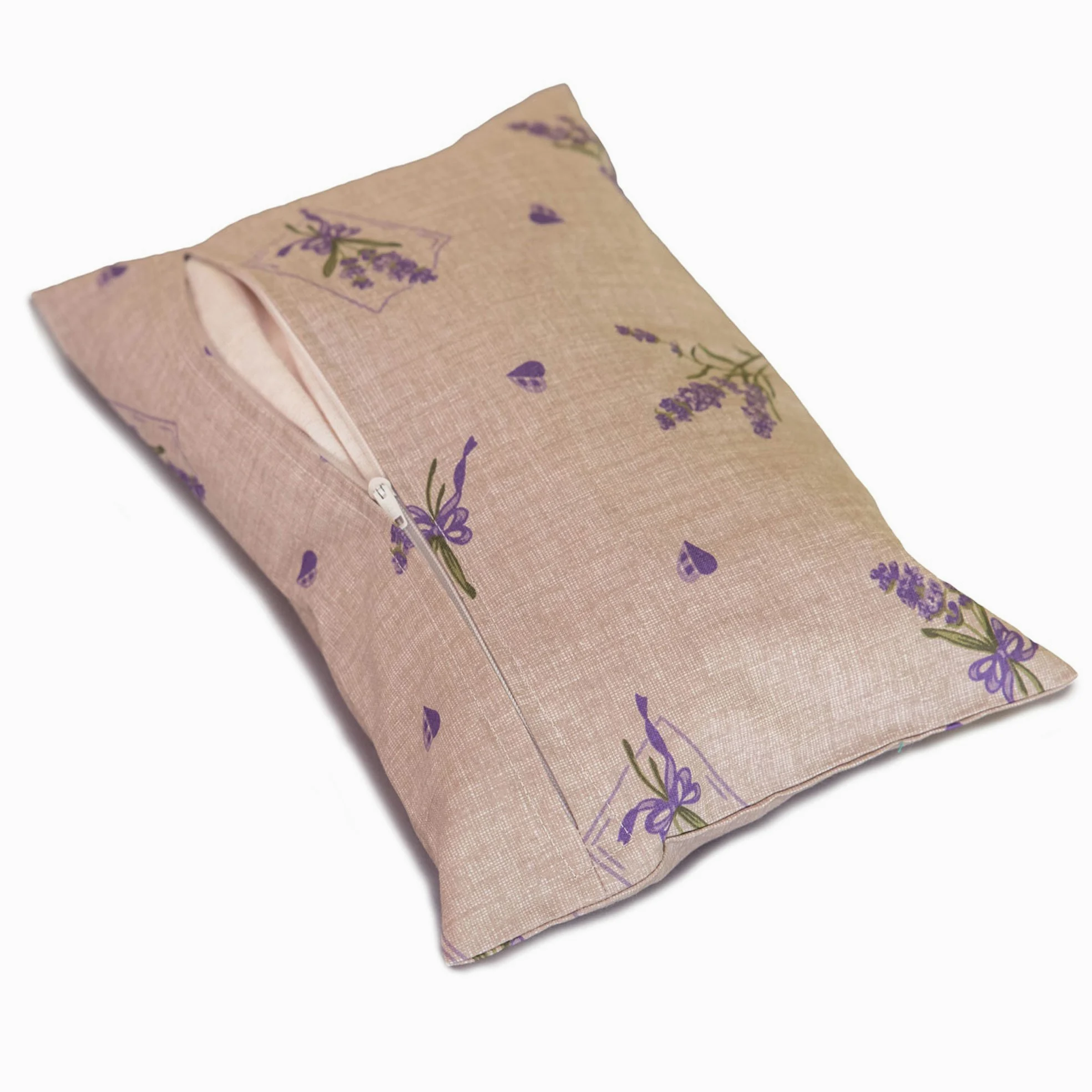 Giraffenland Coussin à la Lavande 30x20cm. Taie champêtre Romantique + Housse Bio Nature | Coussin parfumé | Coussin aromatique | Coussin aux Herbes
