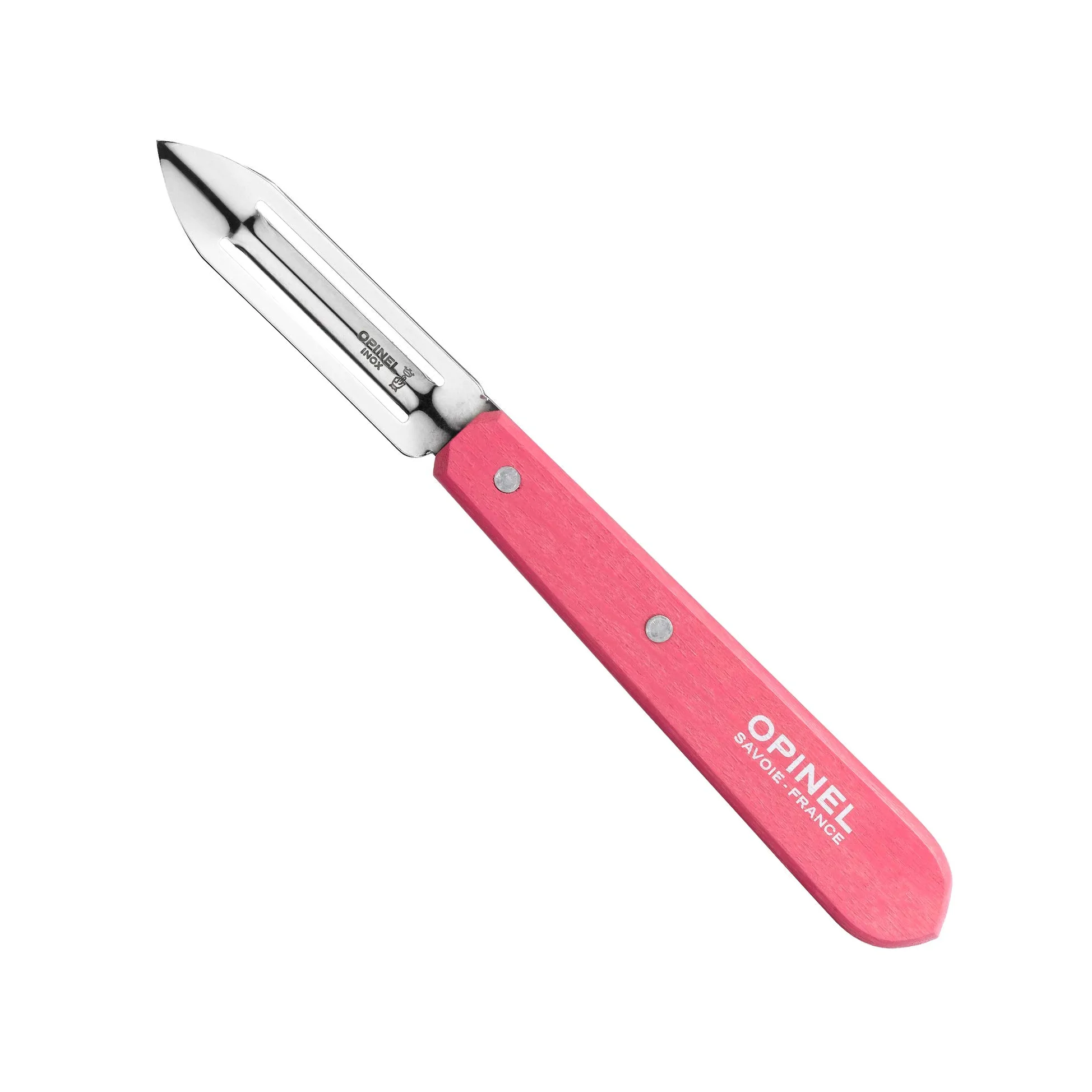 Opinel - Coffret Les Essentiels Fifties - Coffret Cuisine Couteau d’Office, Couteau Cranté, Couteau à Légumes, Couteau Eplucheur - Inox & Charme - Mandarine, Poivre, Tilleul & Rose