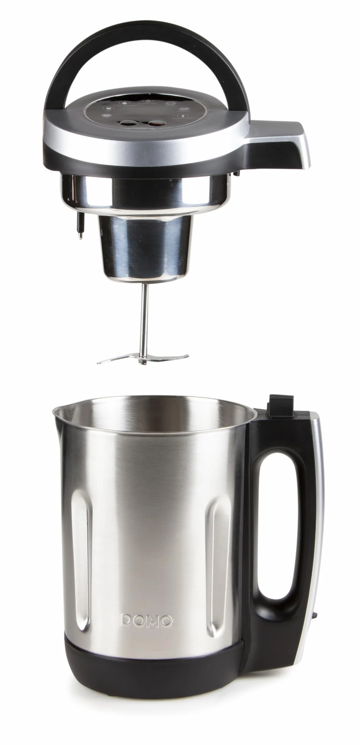 DOMO DO716BL Mixeur à soupe - 7 programmes - Soy/nut milk, extra smooth, smooth, chunky, jam, juice et blend/clean - 2,2 L
