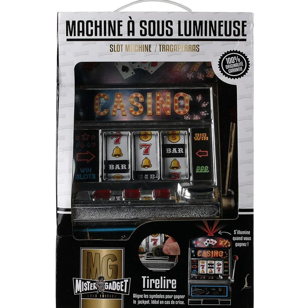 Mister Gadget- Mg3073 - Machine À sous, Taille Unique, Noir
