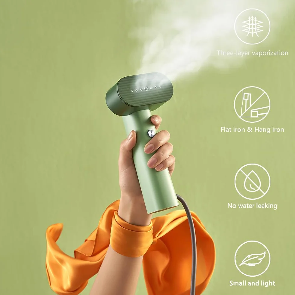 Nexdoo G6 Défroisseur vapeur,Cuiseur vapeur pour vêtements, portable 2 en 1 pour vêtements 0,7 kg légèrement, 10 minutes de vapeur continue, cuiseur vapeur léger 900 W pour les voyages et la maison