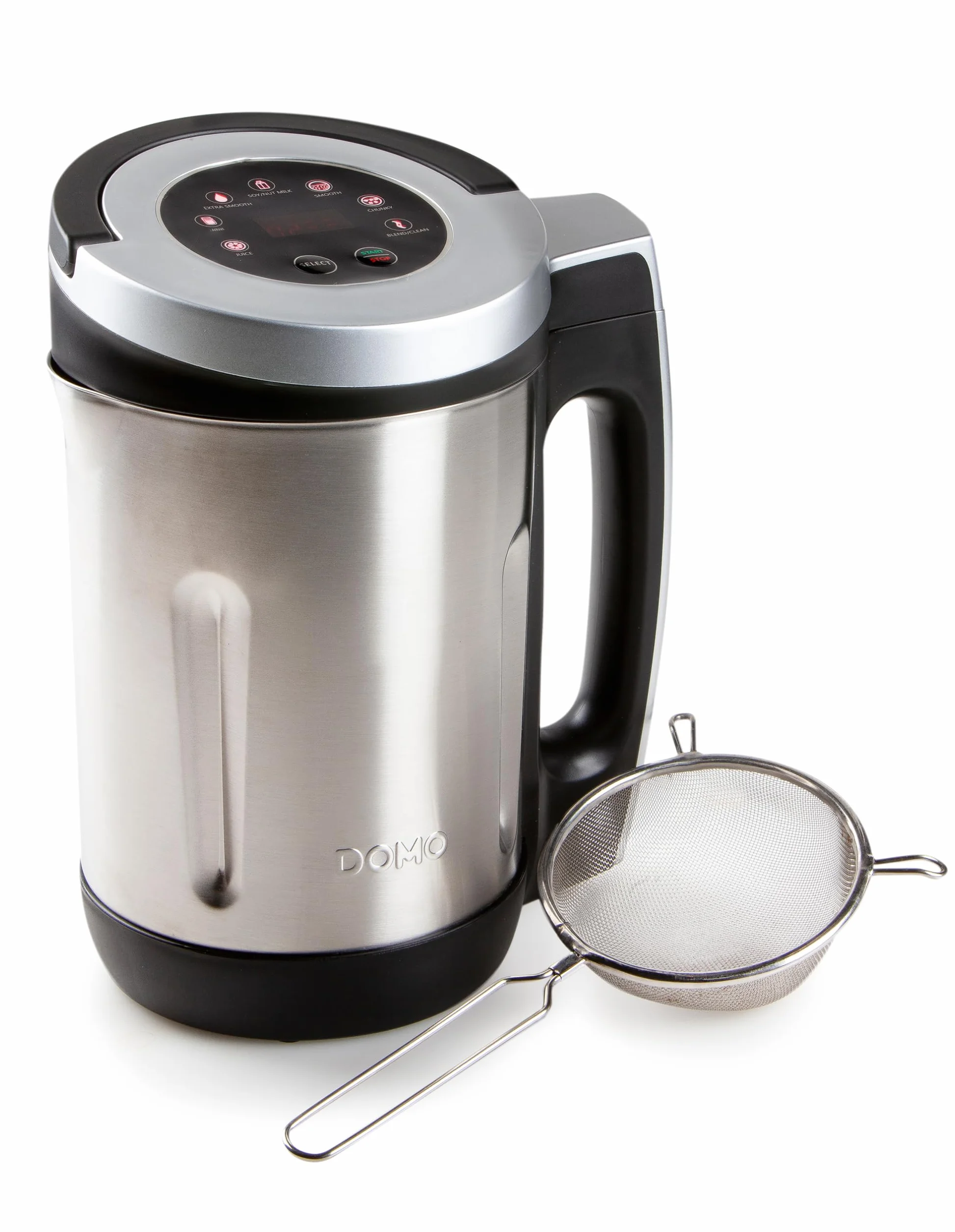 DOMO DO716BL Mixeur à soupe - 7 programmes - Soy/nut milk, extra smooth, smooth, chunky, jam, juice et blend/clean - 2,2 L