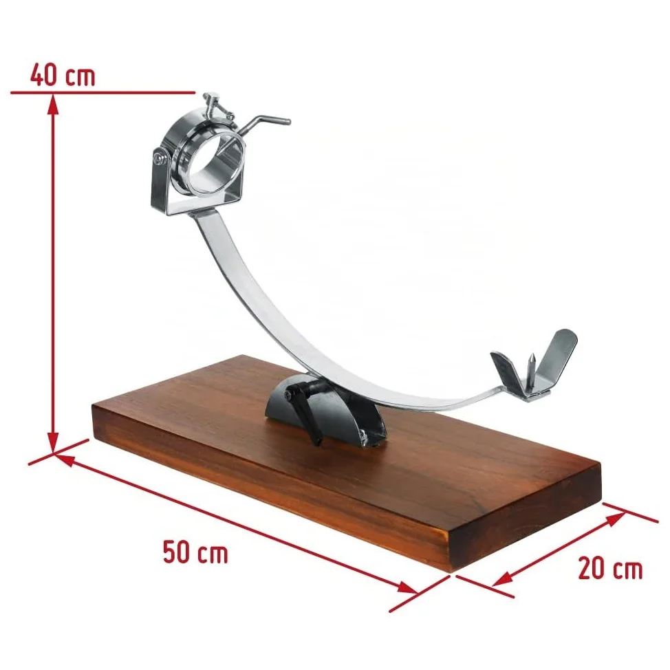 Nerthus FIJ 853 support jambon basculant avec tête rotative et base réglable pour couper jambon et palette