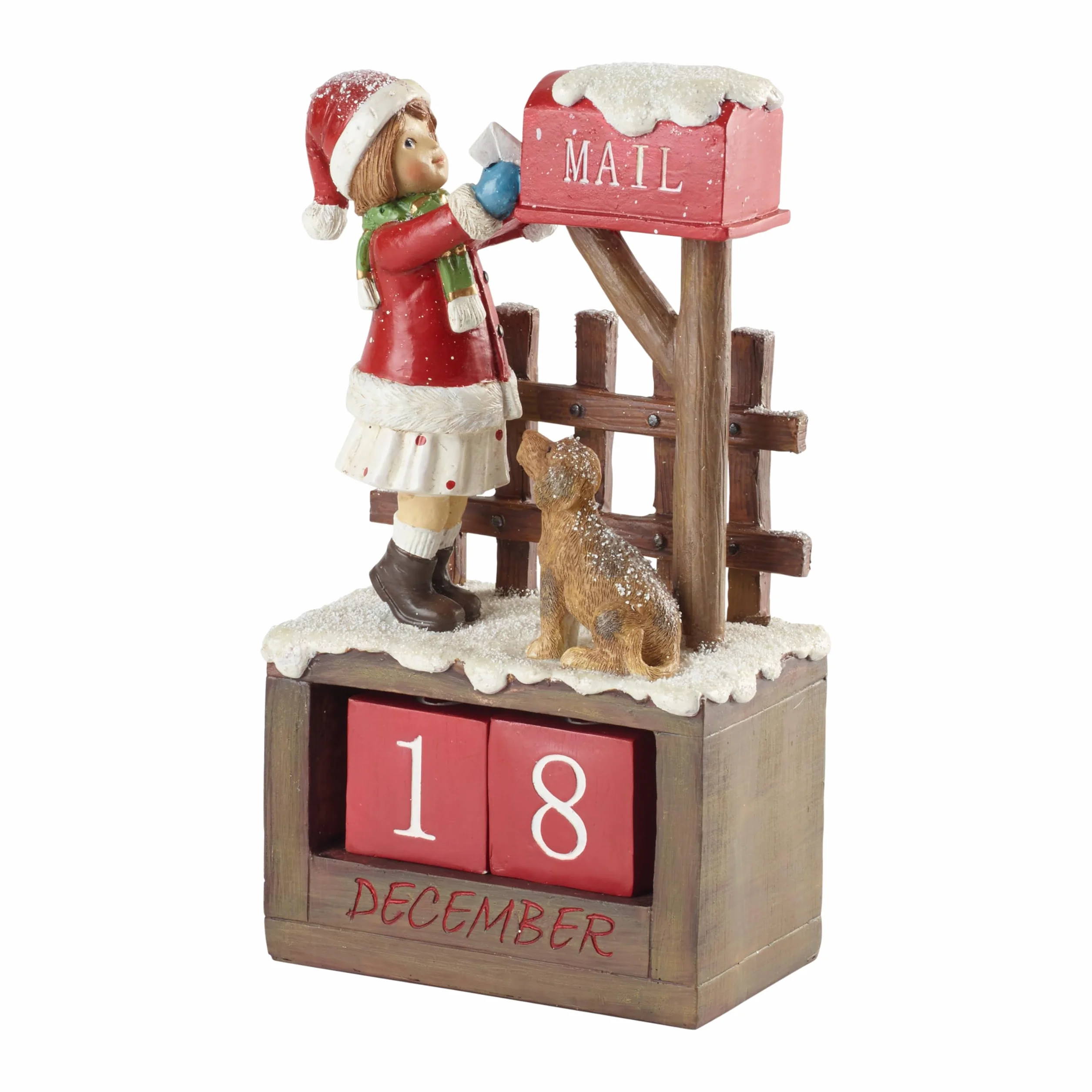 Villeroy & Boch - Winter Collage Accessoires Fillette au Calendrier, Multicolore, 12,5 x 8 x 22,5 cm