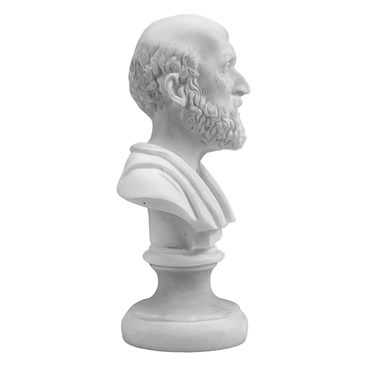 Generic Hippocrates 256401023857 Statue en marbre moulé avec buste du père de la médecine Blanc