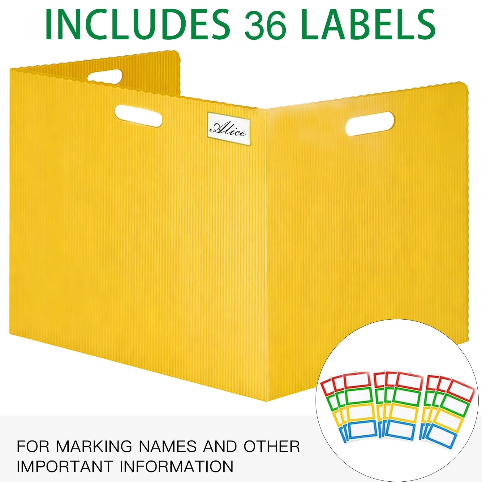 Lot de 12 séparateurs de bureau avec 36 étiquettes nominatives, portables, 4 couleurs, brise-vue, école, polyvalent, cloison de séparation de table en forme de U, pour l'école, le bureau