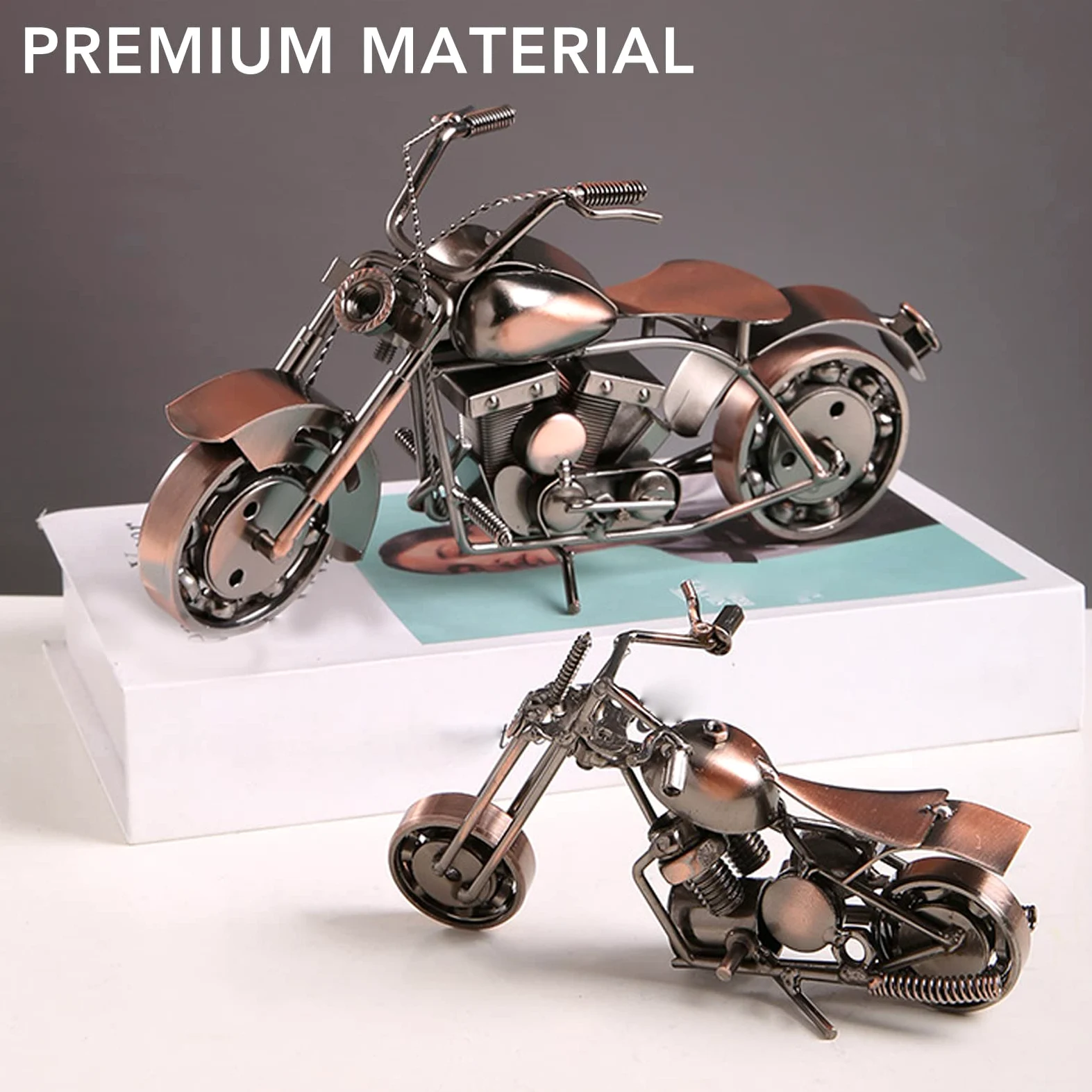 Ornements de Moto en Métal, Décoration Rétro de Collection d'art Décoratif pour la Chambre à Coucher de Salon