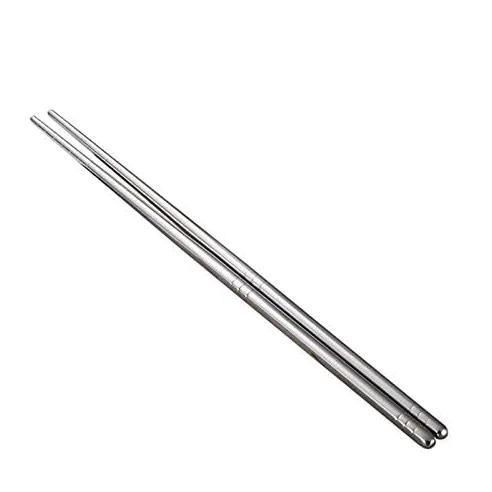 Baguettes, Baguettes Chinoises Chopsticks Reusable 1 Pair of Chopsticks Sushi Food Sticks Non-Slip Stainless Steel Chopsticks Set Reusable Chopsticks Set French Bread,