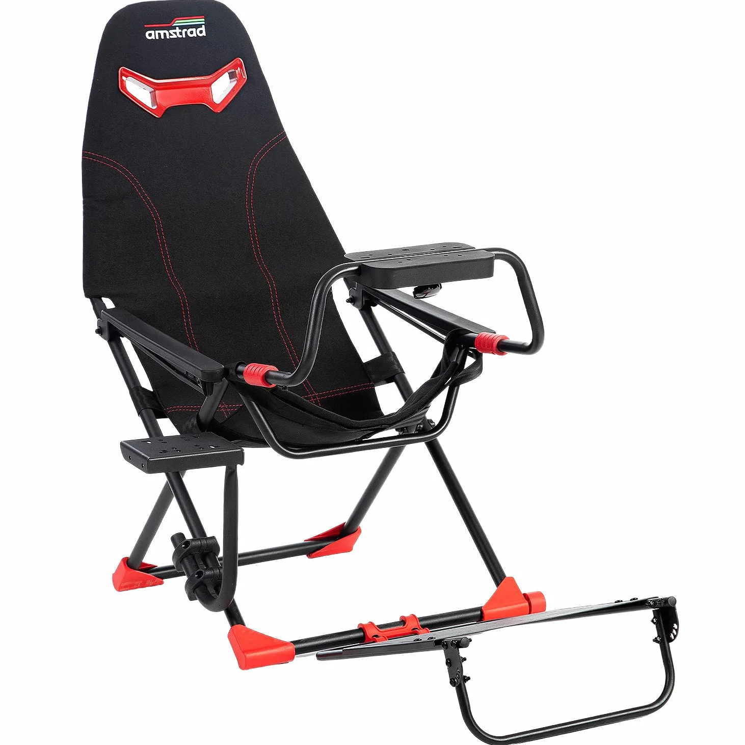 Amstrad AMS-Racing-SIM Siège de simulateur Auto avec Support pour Volant & Levier de Vitesse - 3 Niveaux de réglage Hauteur