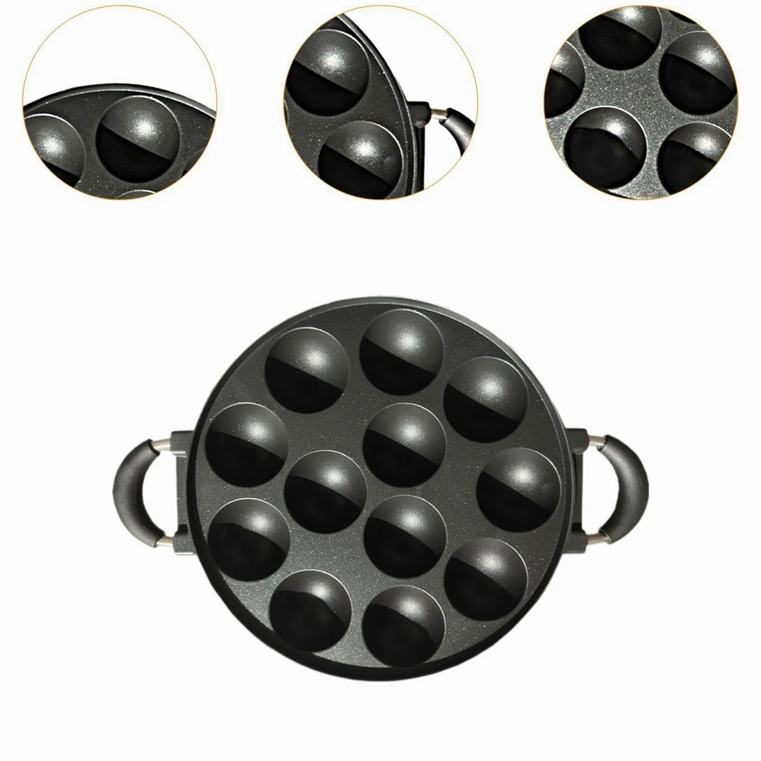 Moule à Beignets, Moule à Beignets, Moule à Beignets Polyvalent, Surface Antiadhésive pour Les Desserts de Goûter, Les Brunchs et Les Beignets, 12 Trous