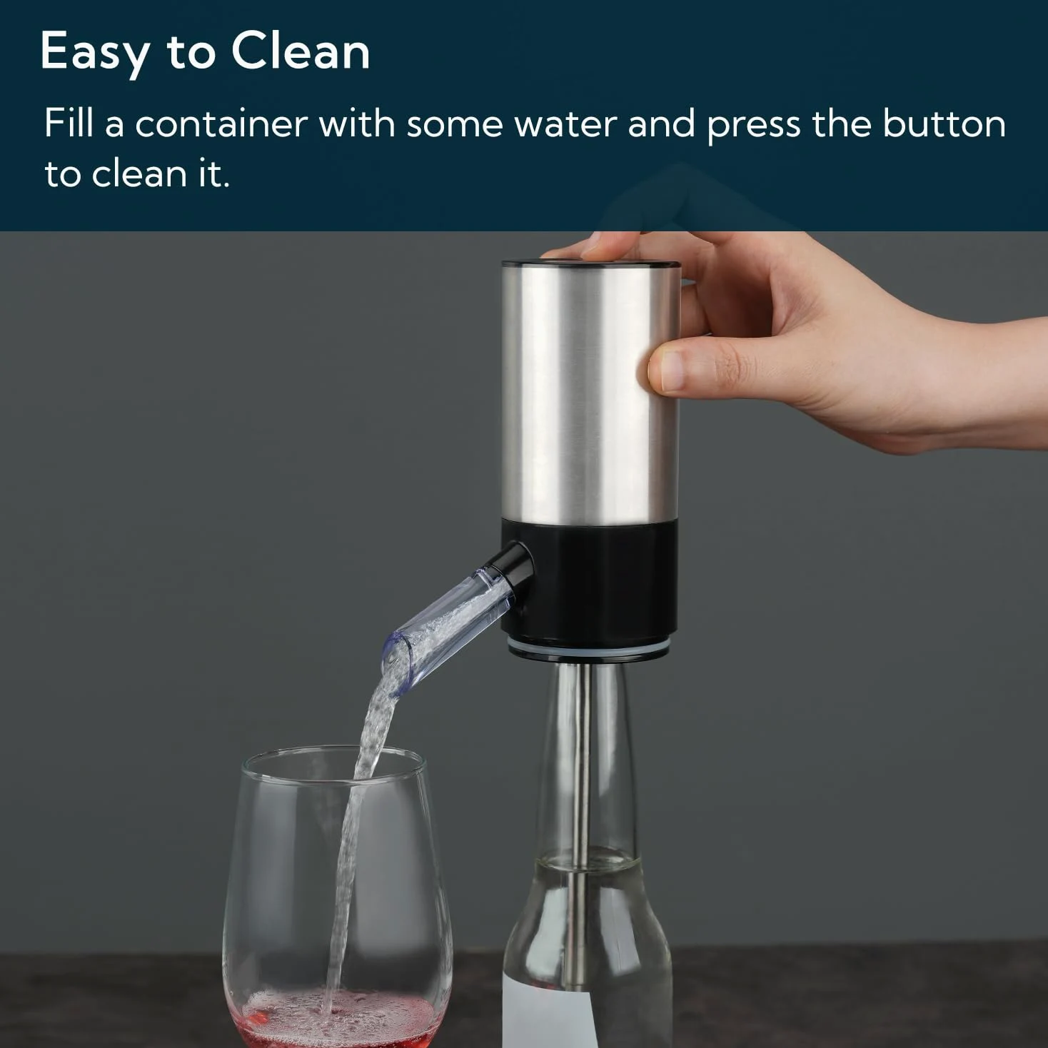 KITCHENDAO Aérateur de vin électrique rechargeable et pompe à vin, bec verseur automatique avec câble USB-C, base de rangement et 2 bouchons, indicateur sonore intégré