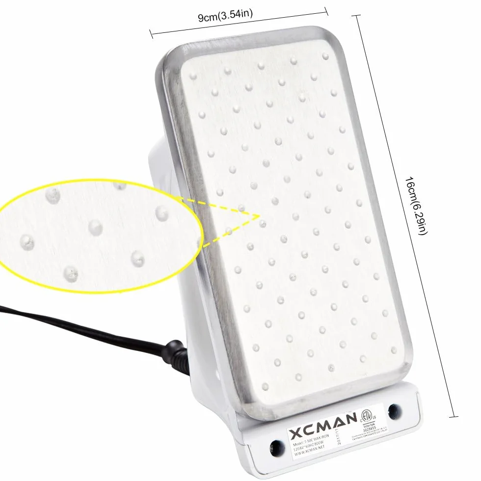 XCMAN Fer à repasser pour ski et snowboard, 230 V, 1000 W, structure en losanges, qui optimise la répartition et la compression de la cire