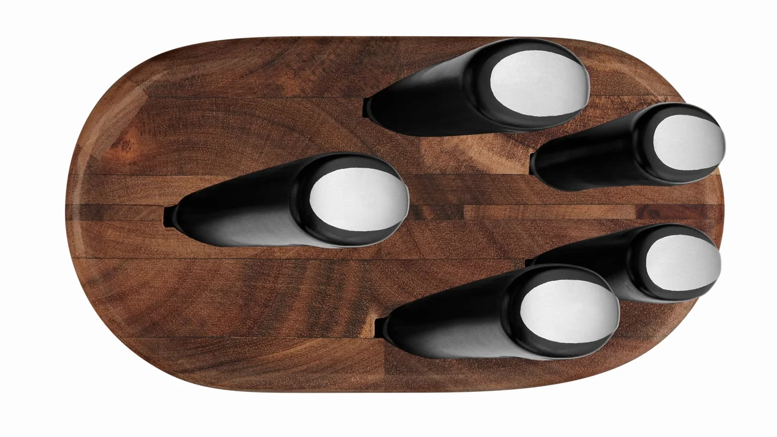 Tefal JAMIE OLIVER by Bloc + 5 Couteaux de cuisine, Chef 20 cm, Santoku 16.5 cm, Pain 20 cm, Utilité 12 cm, Office 9 cm K267S556