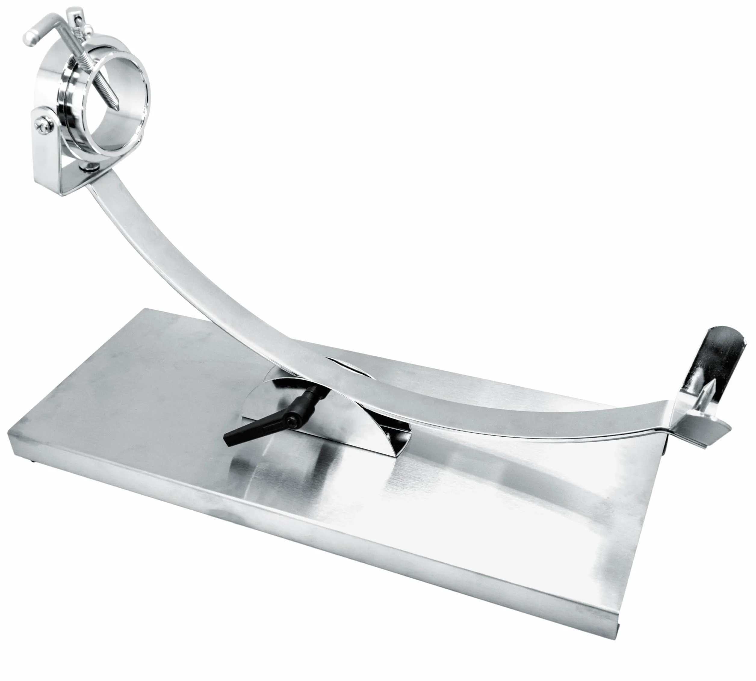 Nerthus FIJ 1233 support jambon basculant avec tête rotative acier inoxydable pour couper jambon et palette