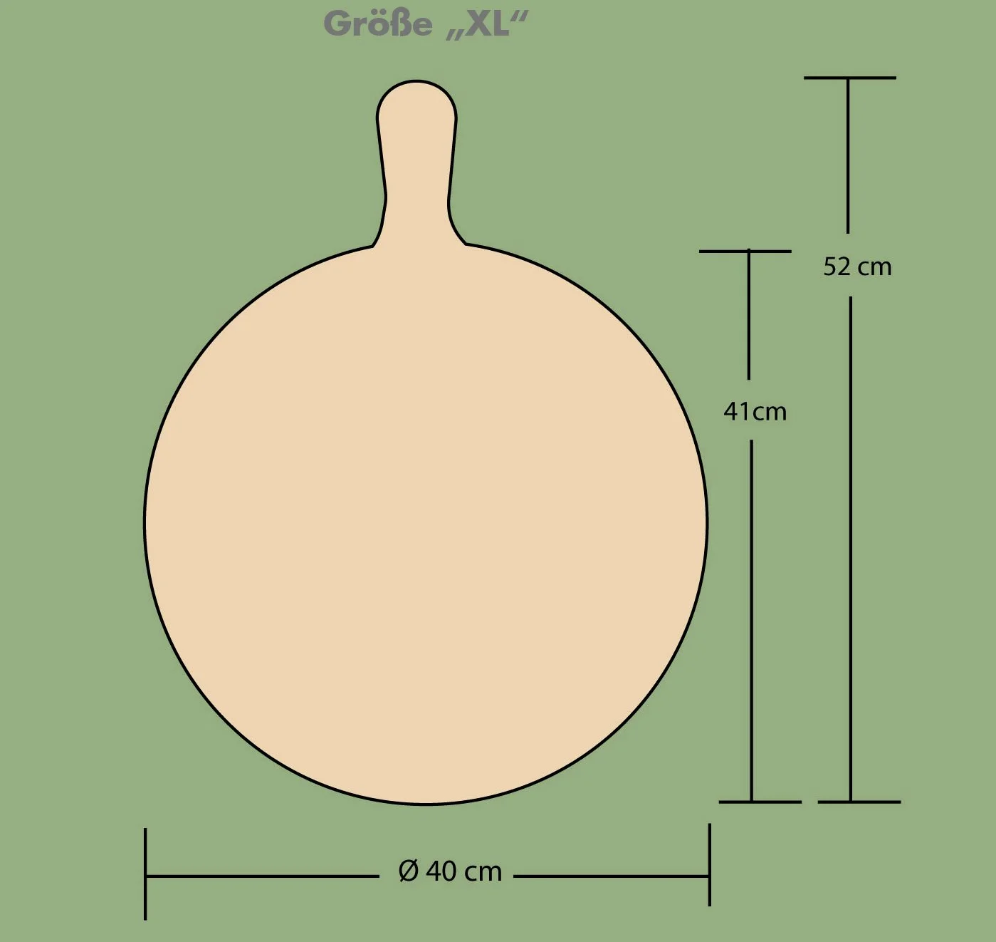 Planche à pizza - Forme ronde, jolie et pratique - Plusieurs tailles disponibles-, Bois, XL
