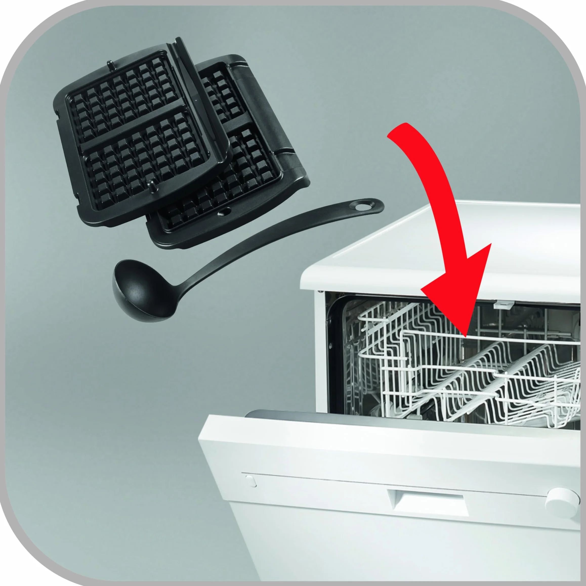 Tefal XA7248 OptiGrill Plaque gaufrée Noir