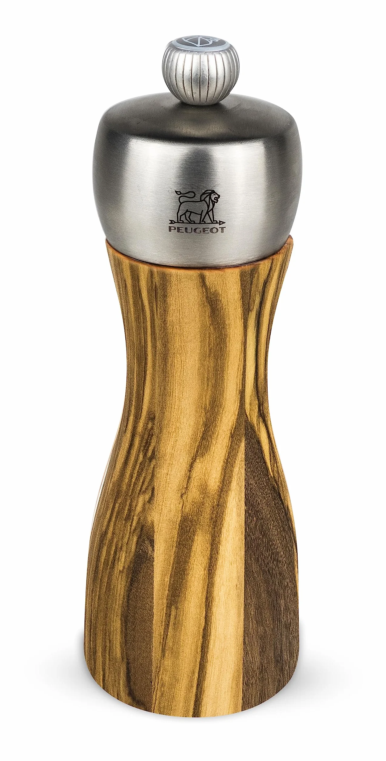 Peugeot Fidji Moulins à Sel, Bois, Olivier/Inox, 15 cm (33811)