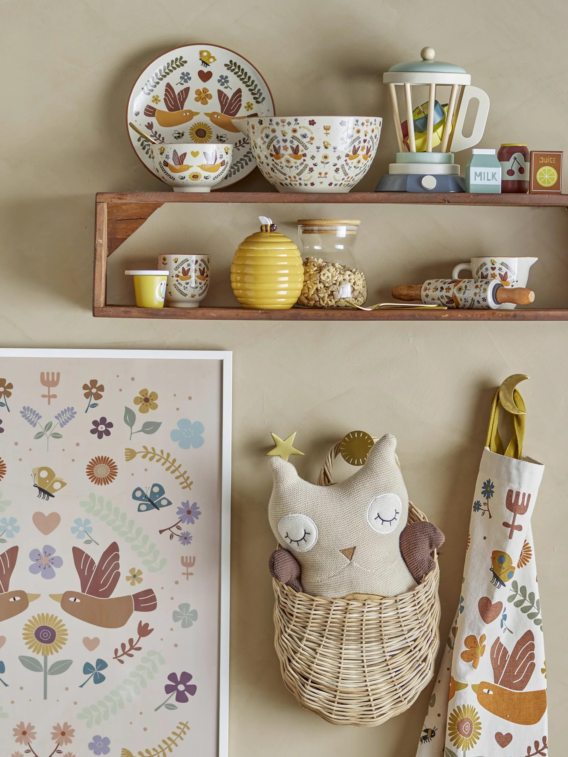 Bloomingville Bryn Lot de 3 Kits de pâtisserie en faïence Marron Ø 21 x H 12/L 22,5 x Ø 4,5/H 7,5 x Ø 9 cm