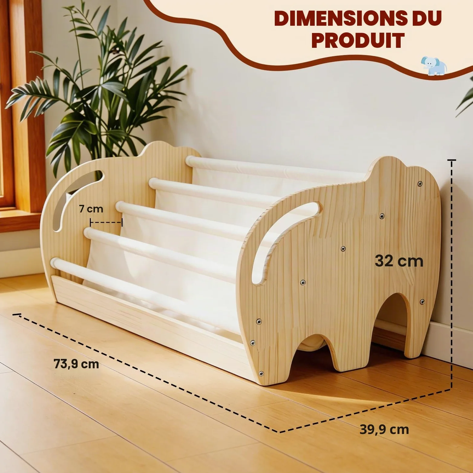 Wdmiya Bibliothèque Enfant Bois – Étagère Livres Montessori, Rangement Livres Enfants, Présentoir Livres Face Avant, Meuble Chambre Enfant, Cadeau Garçon Fille