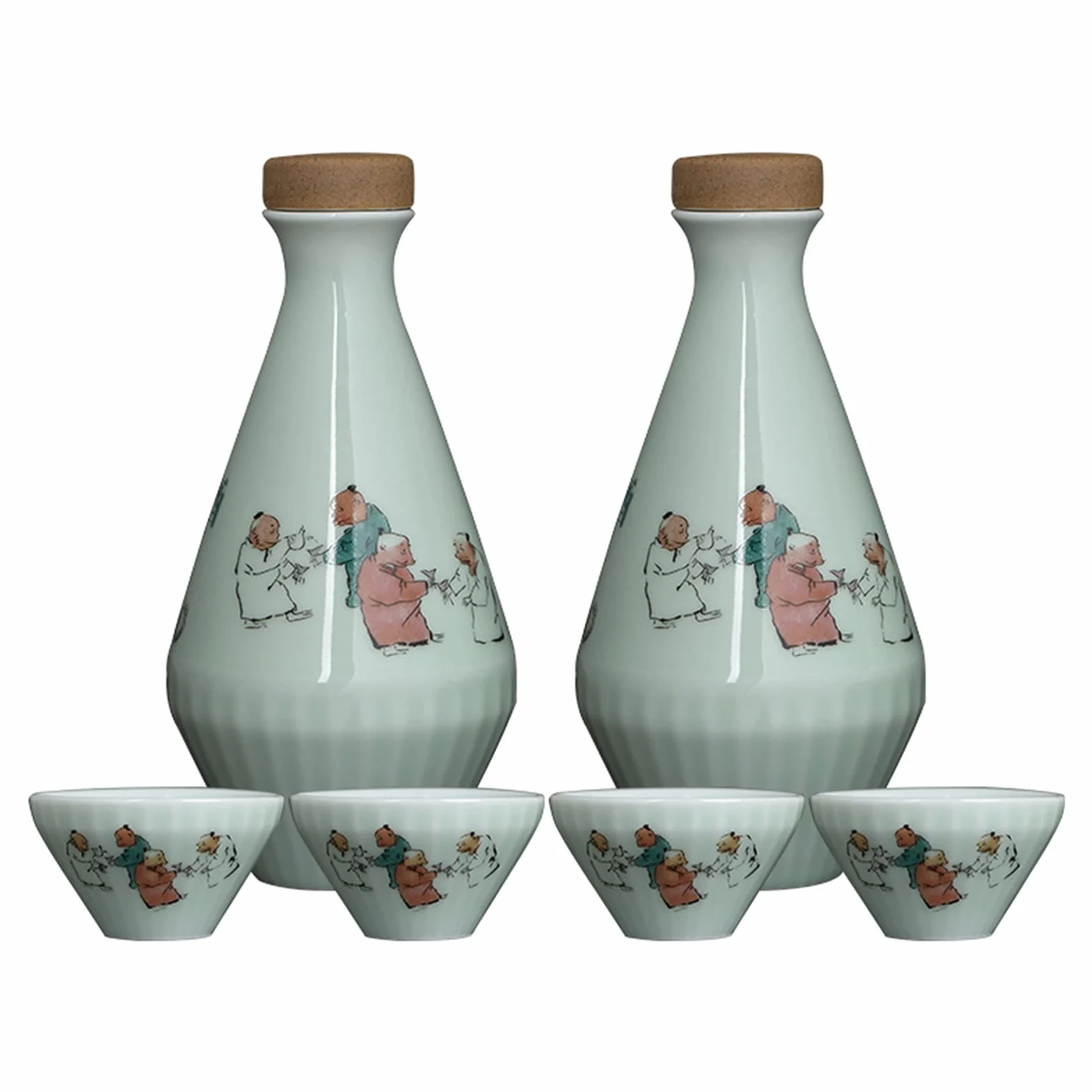 Tasses à saké, tasse à saké traditionnelle, verres à vin en céramique, tasse à vin en céramique traditionnelle japonaise faite à la main, bouteille de saké en poterie en porcelaine, artisanat de décor