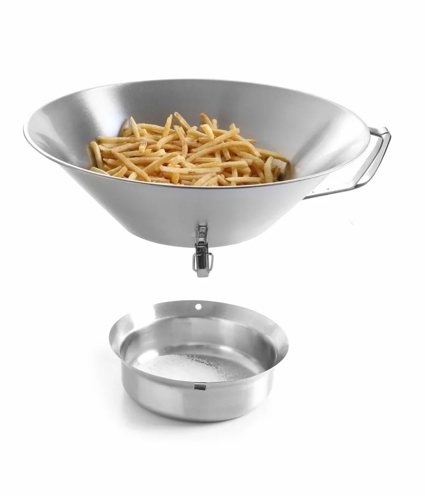 HENDI 630808 Egouttoir à Friture En Inox, Silver & 630105 Salière et poivrière