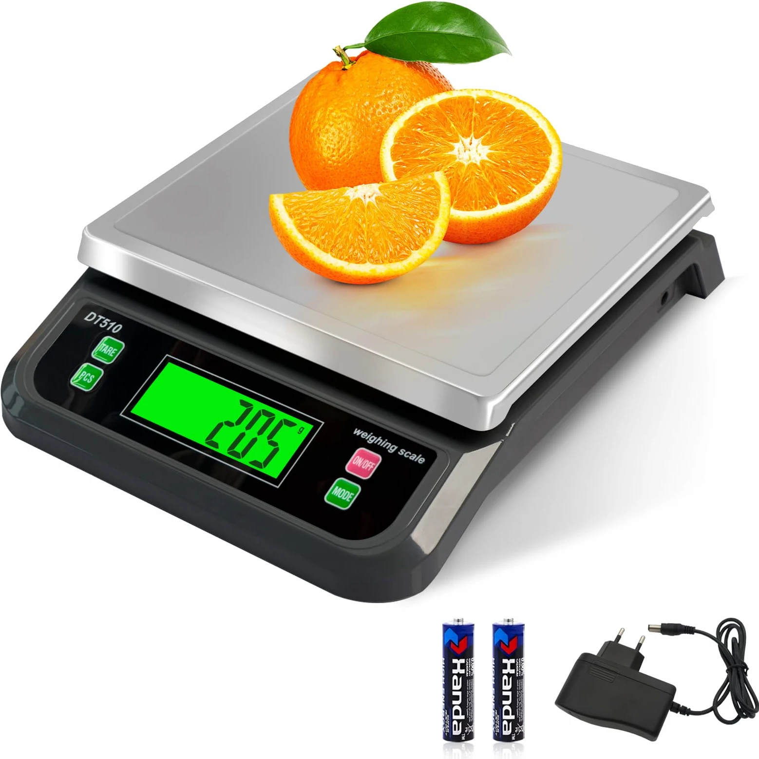 balance cuisine 40kg/1g Balance Professionnelle Acier Inoxydable Balance De Cuisine Professionnelle Avec Pcs Et Tare Fonction Balance Alimentaire Avec éCran LCD Et 6 UnitéS Pour PâTisserie