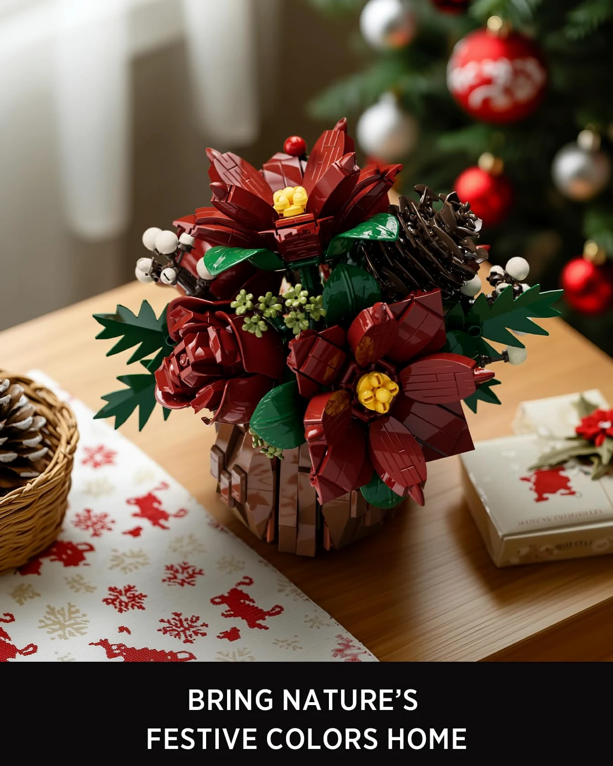 Nifeliz Botanicals Fleurs Set De Construction pour Adultes, Bouquet De Fleurs Convient pour La Décoration du Bureau à Domicile, Décoration & Cadeau pour Hommes et Femmes (767 Pièces, NF10347)
