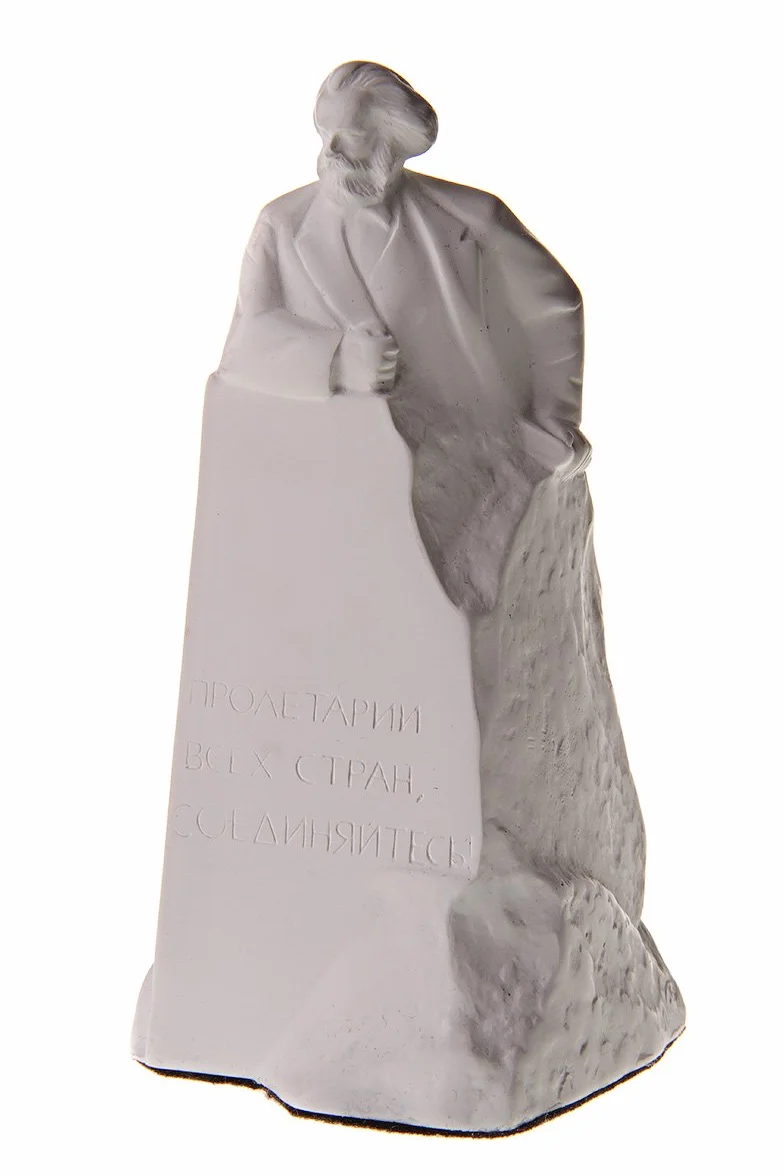 statue / buste en marbre du philosophe / socialiste allemand Karl Marx 14,5 cm