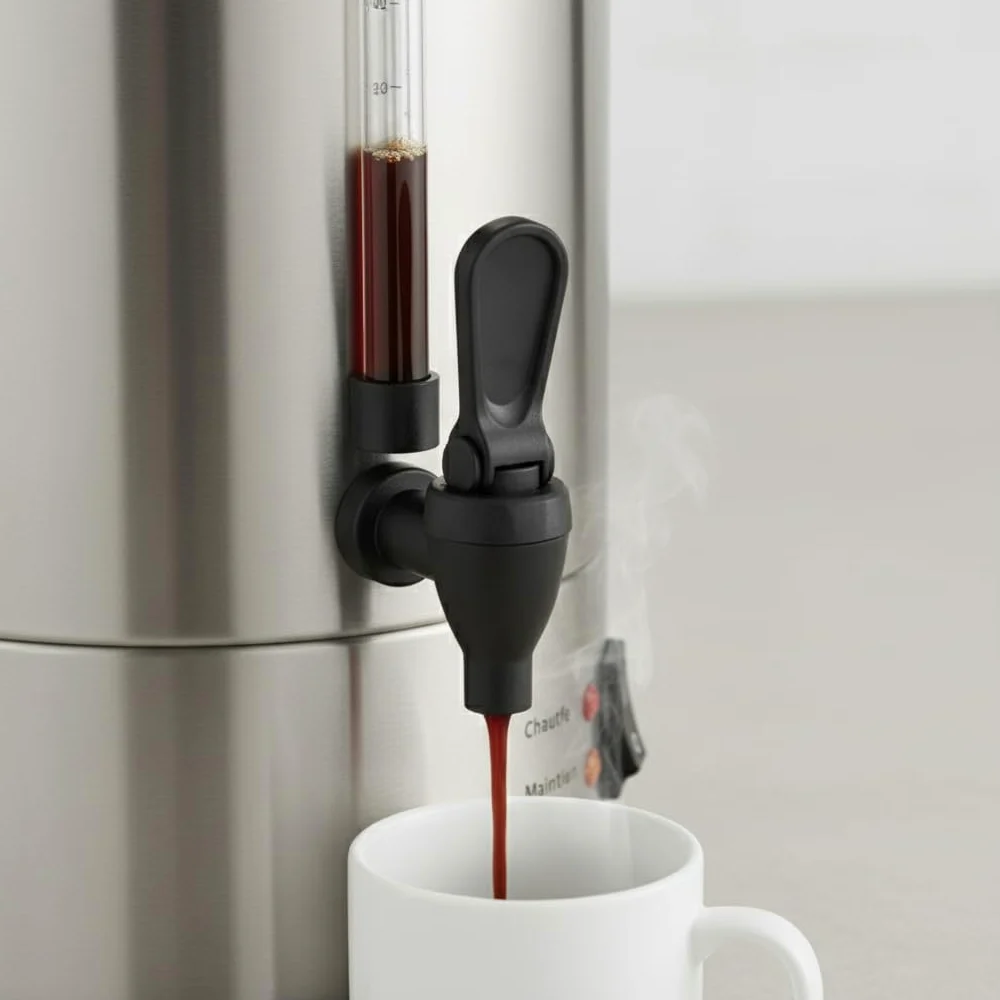 Générique Percolateur à Café Professionnel - 10 L - Double Paroi - 950 W - Robinet Anti-Goutte - 65 Tasses