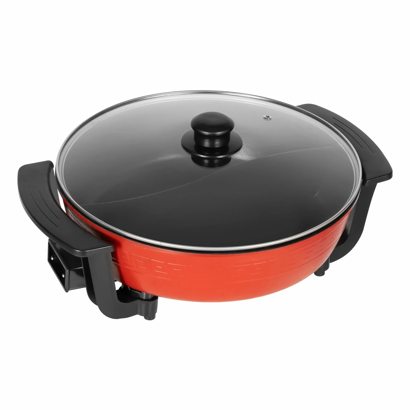 shabu Hot Pot à feu, avec cloison et couvercle, 6 l, pot à soupe électrique domestique, 1300 W 220 V