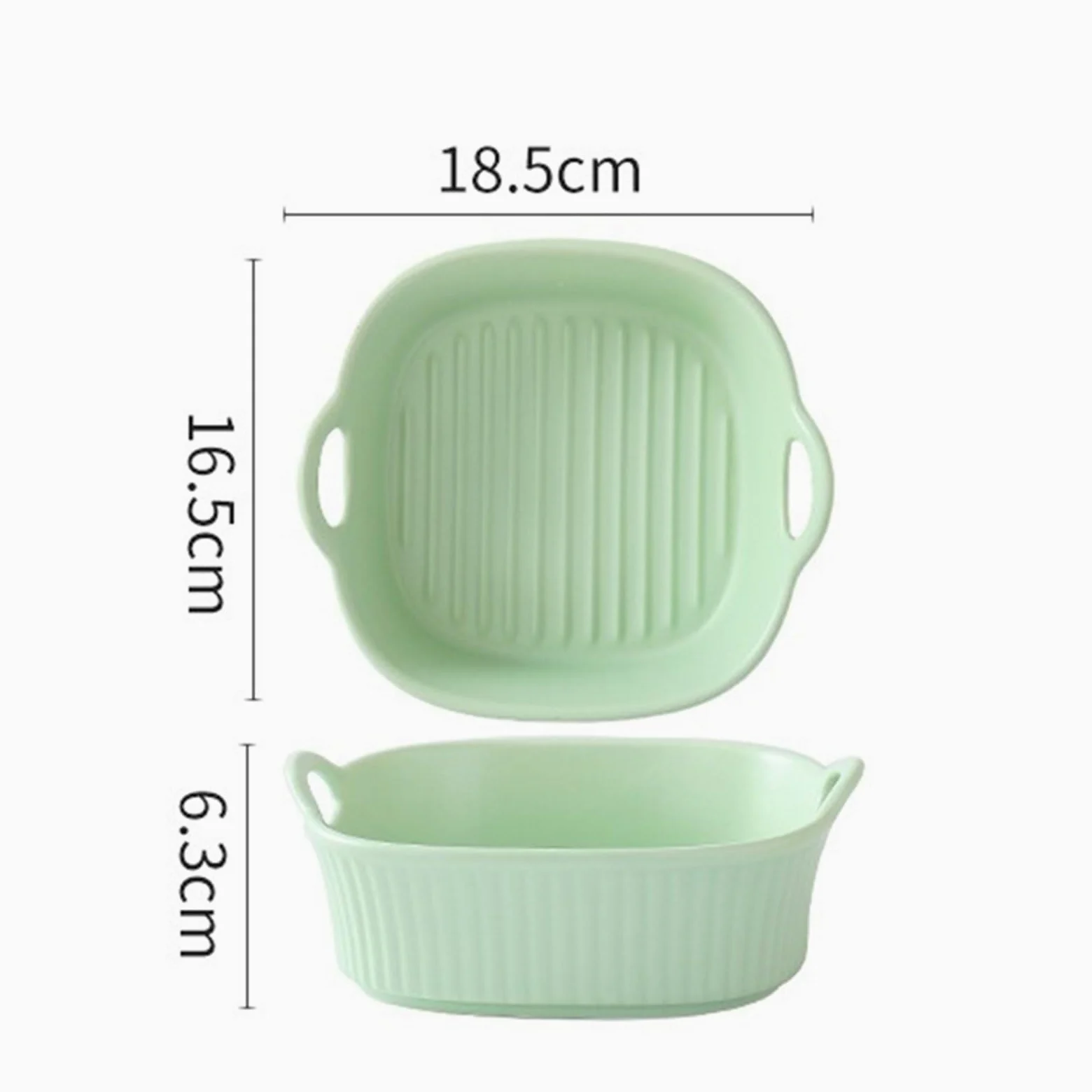 2pcs Plat à gratin en céramique Anti-Rayures Blanc pour friteuse à air Chaud | pour la préparation de lasagnes, Soupe, Tiramisu et Plus d'accessoires de friteuse,Plat a Tarte,Plat Tarte