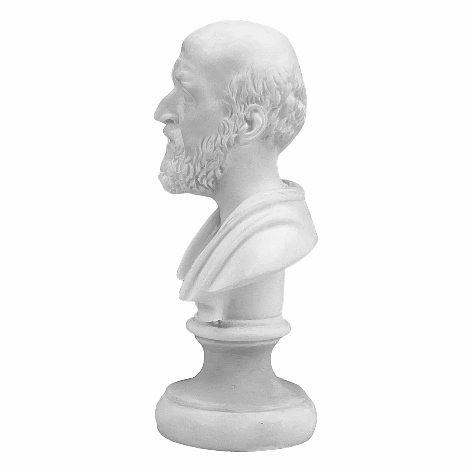 Generic Hippocrates 256401023857 Statue en marbre moulé avec buste du père de la médecine Blanc