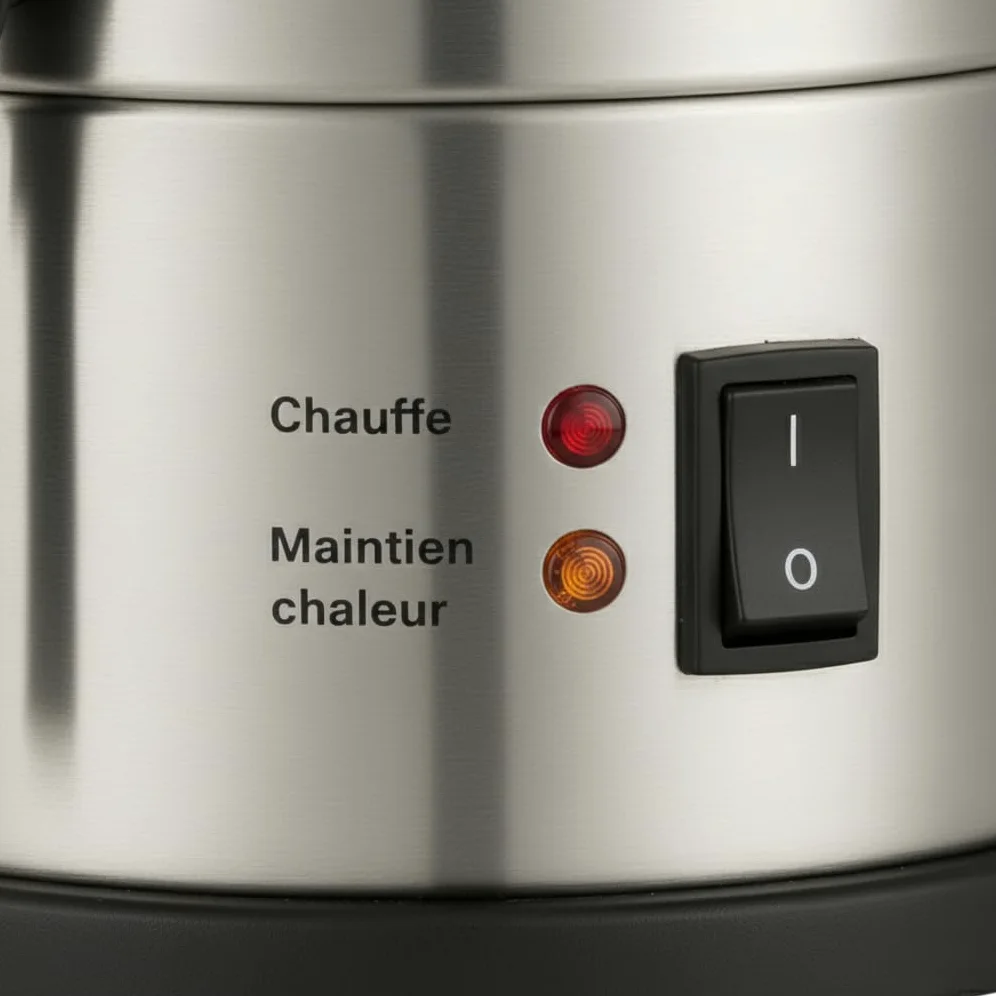 Générique Percolateur à Café Professionnel - 10 L - Double Paroi - 950 W - Robinet Anti-Goutte - 65 Tasses
