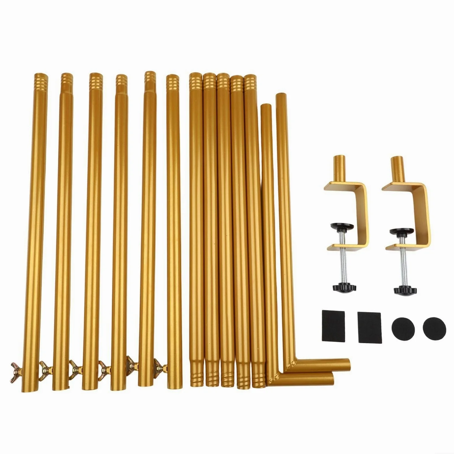 Support d'arche de table en métal de 116 à 254 cm de longueur réglable, tige de suspension de 110 à 140 cm de hauteur avec 10 attaches et sac de transport pour fête prénatale, anniversaire de mariage
