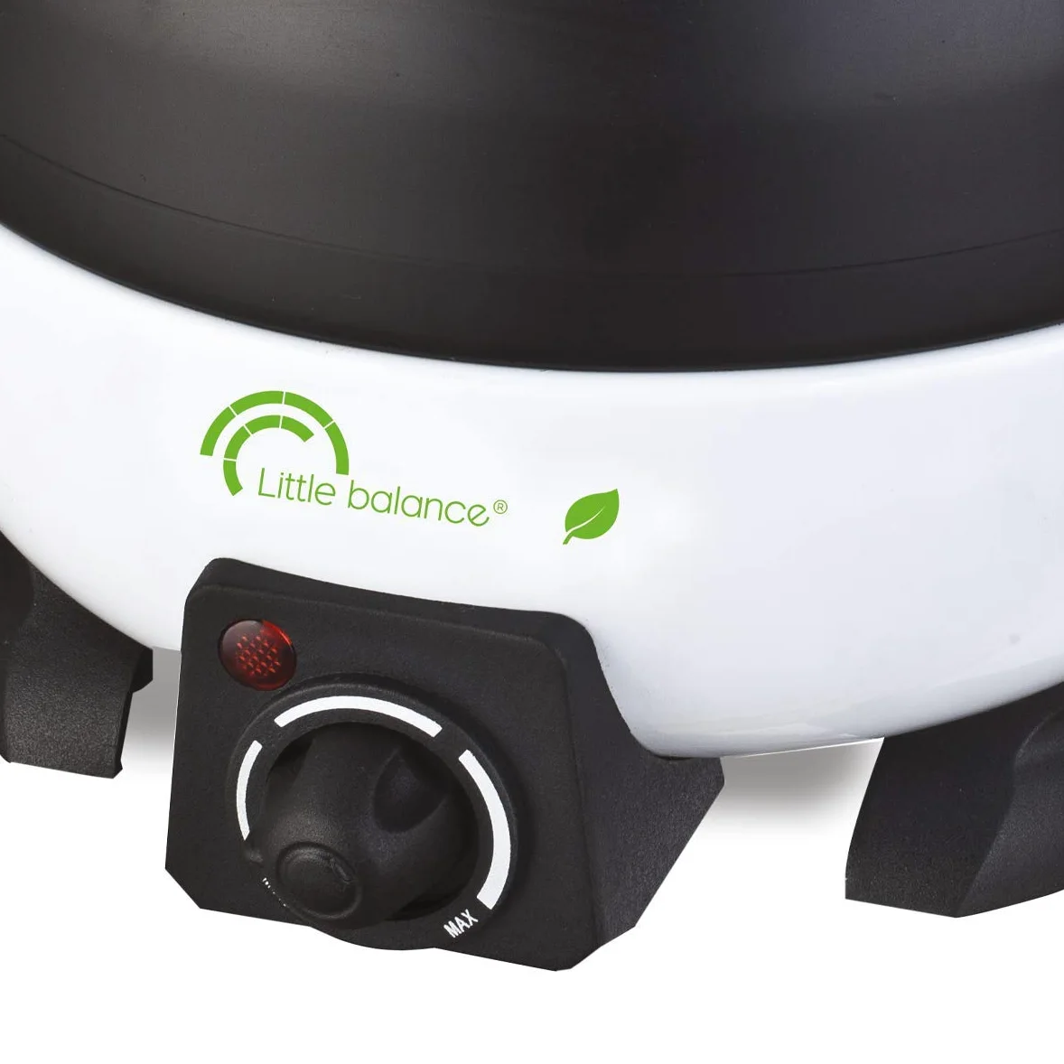 LITTLE BALANCE 8260 Happy Fondue 8 - Appareil à fondue 8 personnes - Caquelon anti-adhésif grande contenance 2 litres - Puissance 800 W - Noir & Blanc